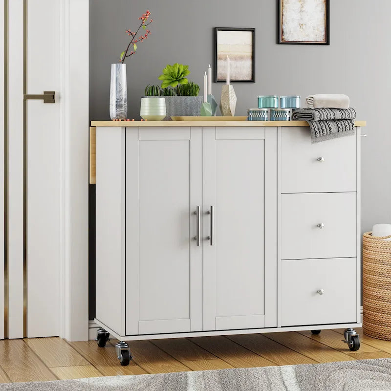 Futzca Storage Kitchen Island Cart - N/A