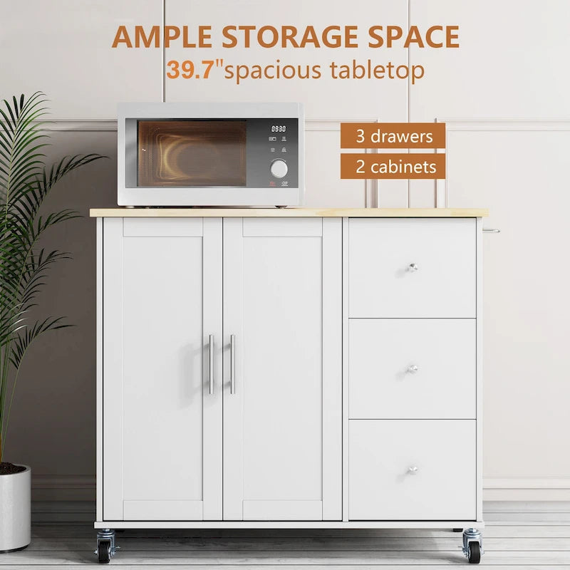 Futzca Storage Kitchen Island Cart - N/A