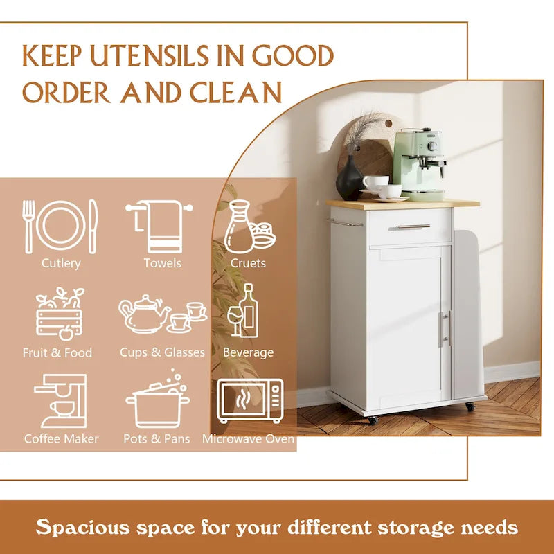 Futzca Storage Kitchen Island Cart - N/A