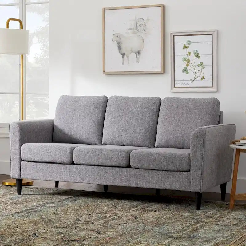 Brookside Clara 73  Upholstered Curved Arm Sofa