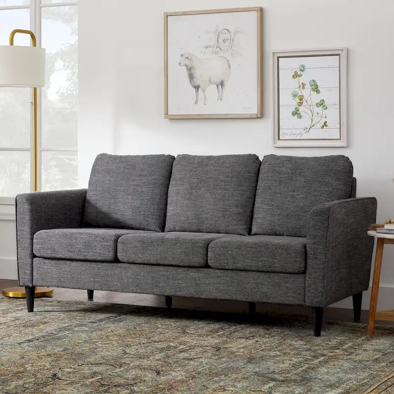 Brookside Clara 73  Upholstered Curved Arm Sofa