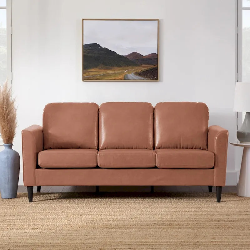 Brookside Clara 73  Upholstered Curved Arm Sofa