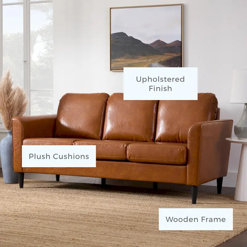 Brookside Clara 73  Upholstered Curved Arm Sofa