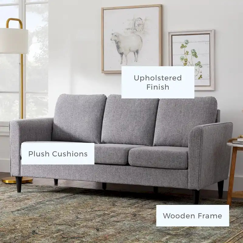 Brookside Clara 73  Upholstered Curved Arm Sofa