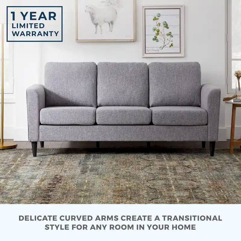 Brookside Clara 73  Upholstered Curved Arm Sofa