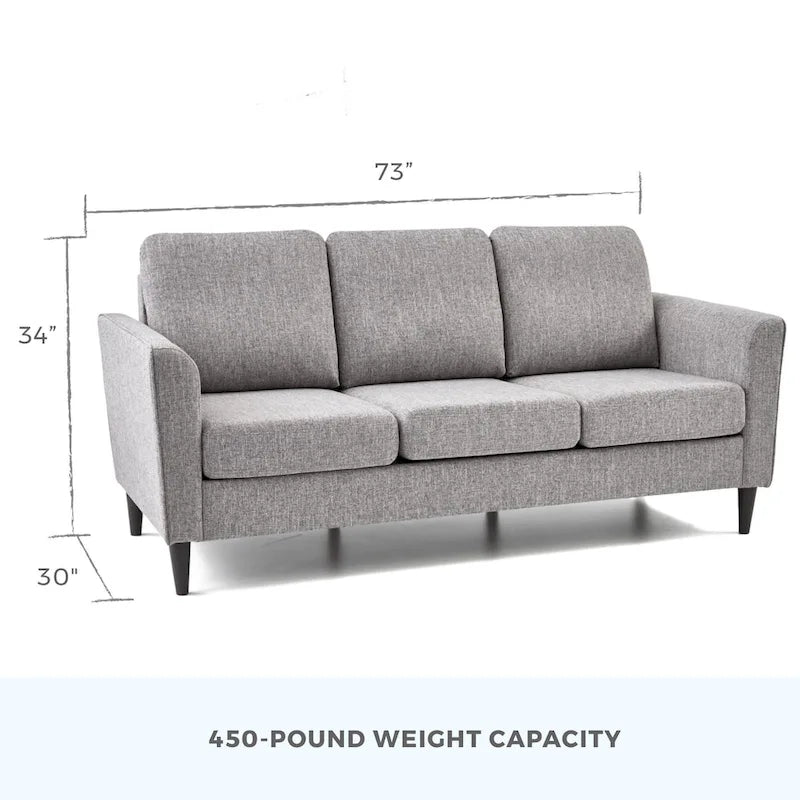 Brookside Clara 73  Upholstered Curved Arm Sofa