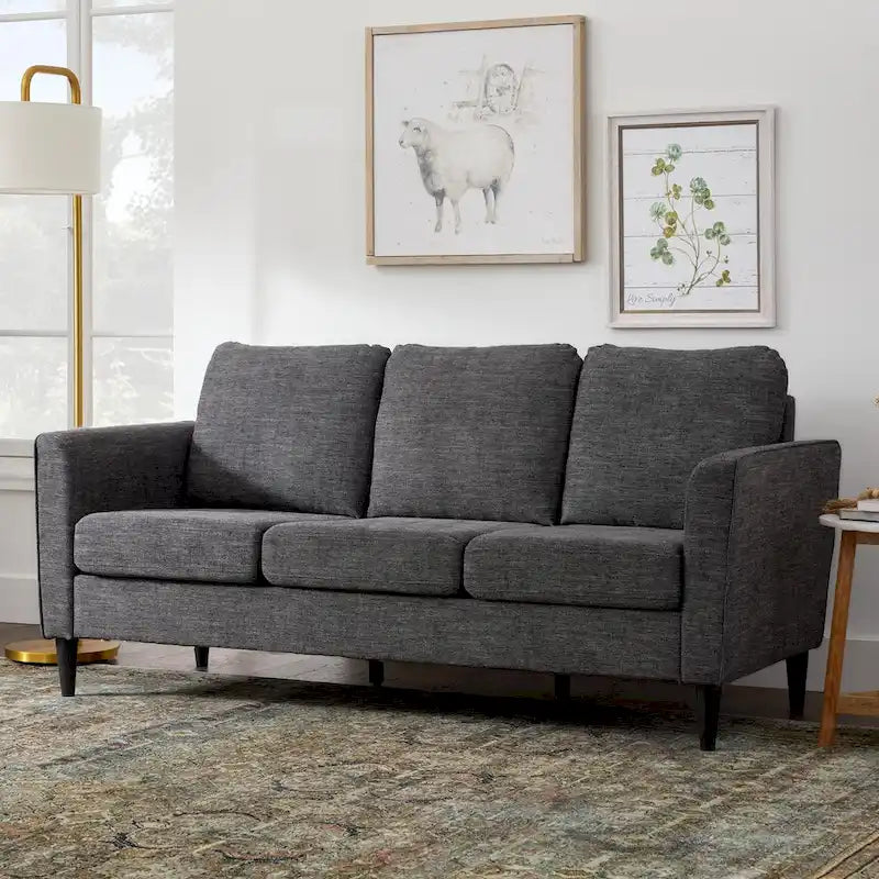 Brookside Clara 73  Upholstered Curved Arm Sofa