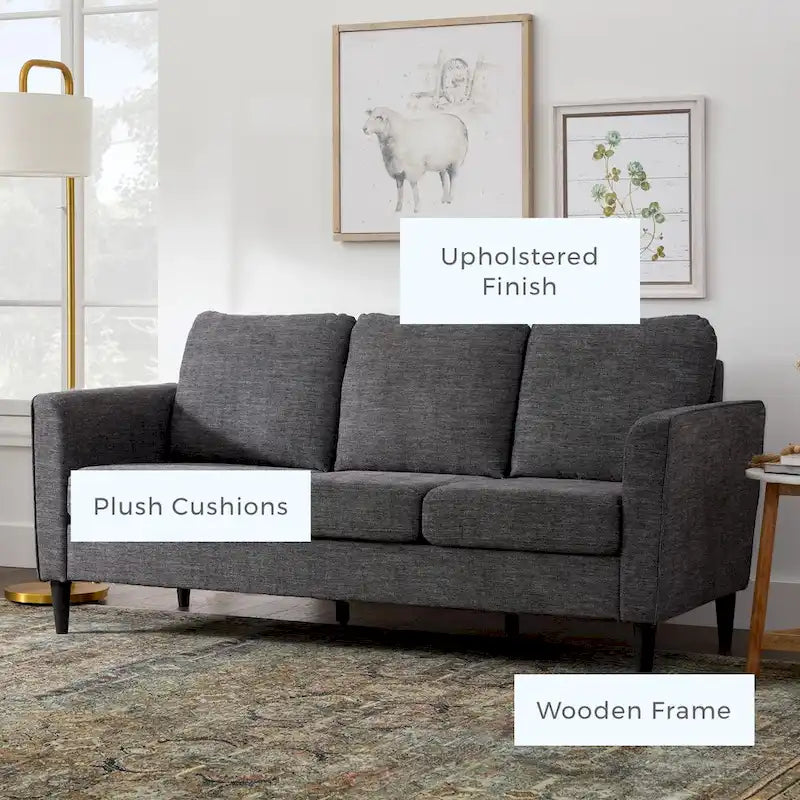 Brookside Clara 73  Upholstered Curved Arm Sofa