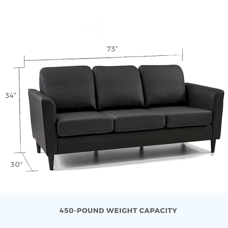 Brookside Clara 73  Upholstered Curved Arm Sofa