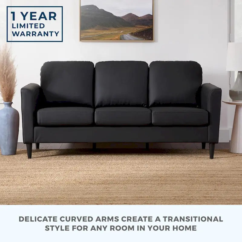 Brookside Clara 73  Upholstered Curved Arm Sofa