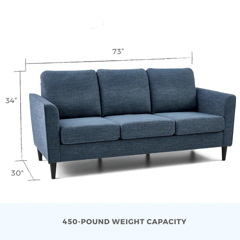 Brookside Clara 73  Upholstered Curved Arm Sofa