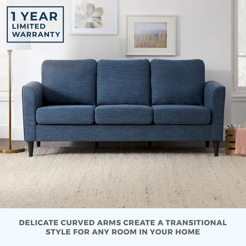 Brookside Clara 73  Upholstered Curved Arm Sofa