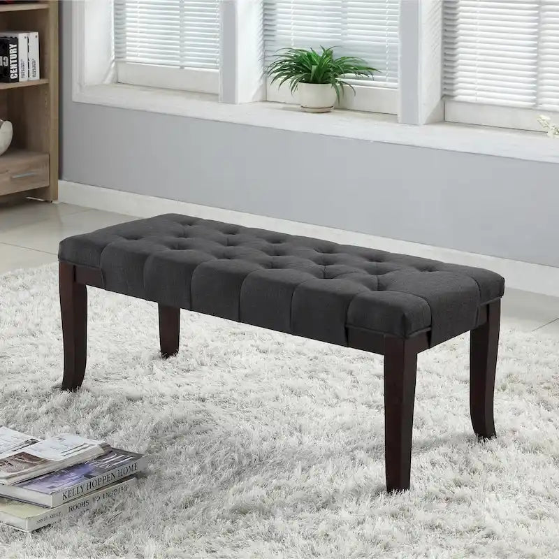 Copper Grove Bloodroot Linon Tufted Ottoman Bench