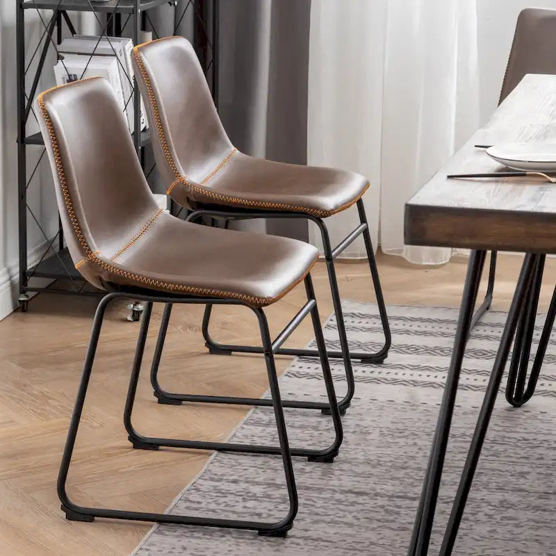 Roundhill Furniture Aryven Industrial 7-Piece Dining Set