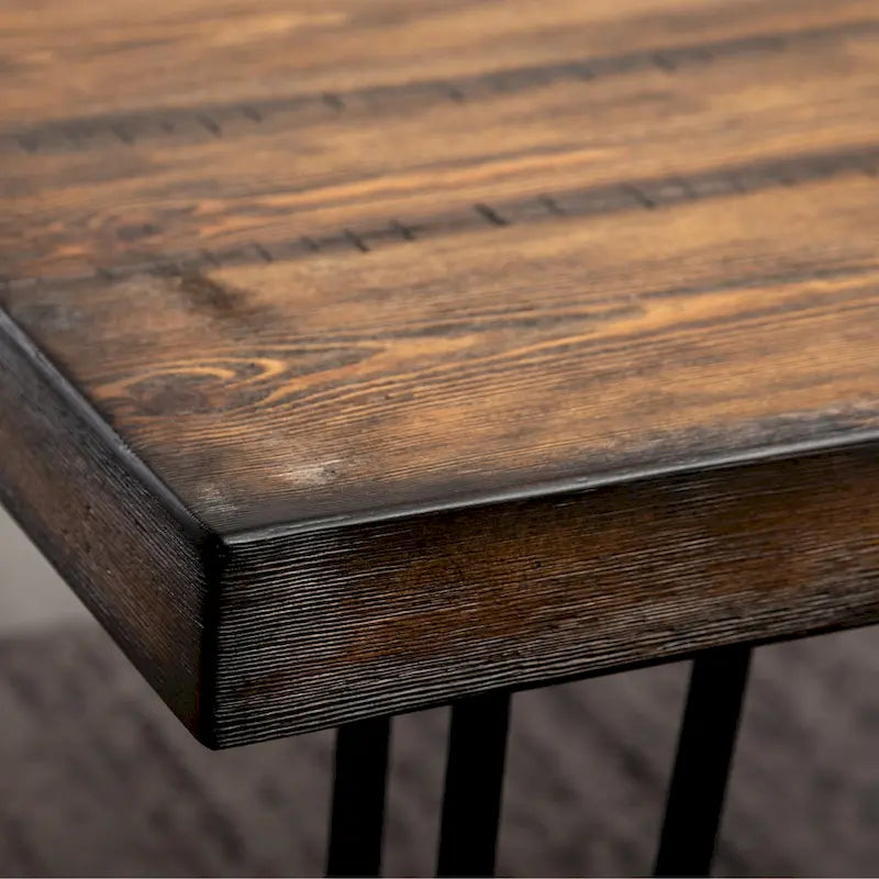 Roundhill Furniture Aryven Industrial 7-Piece Dining Set