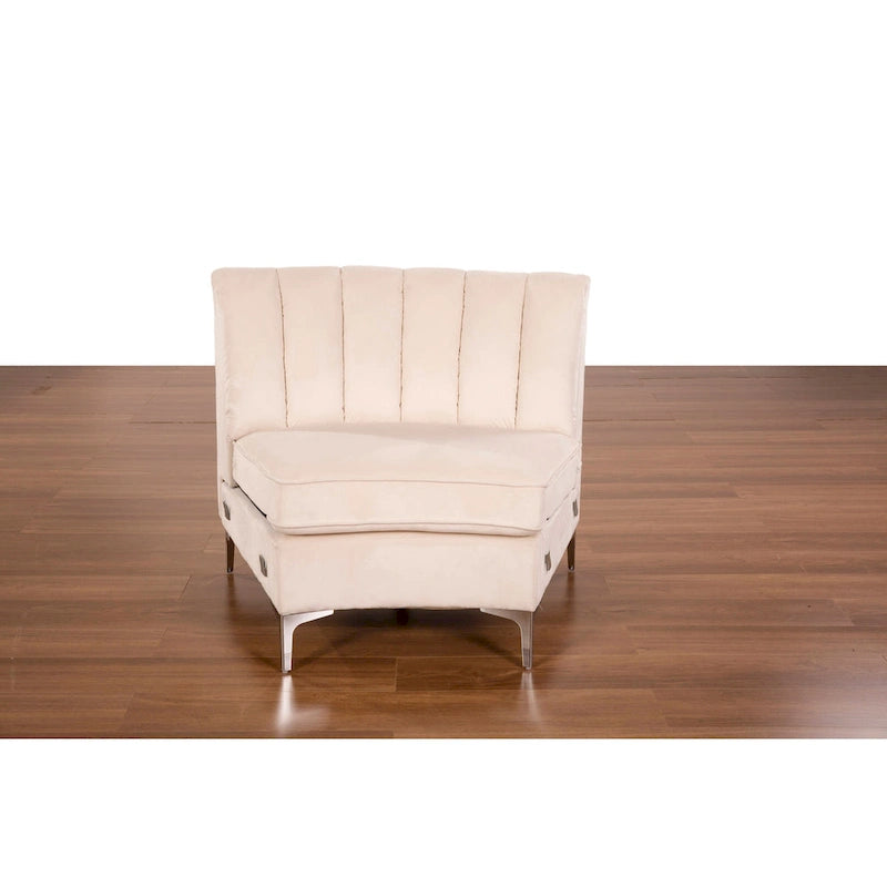 Velvet Symmetrical Modular U Shaped Curved Corner Sectional Sofas - 141  Wide