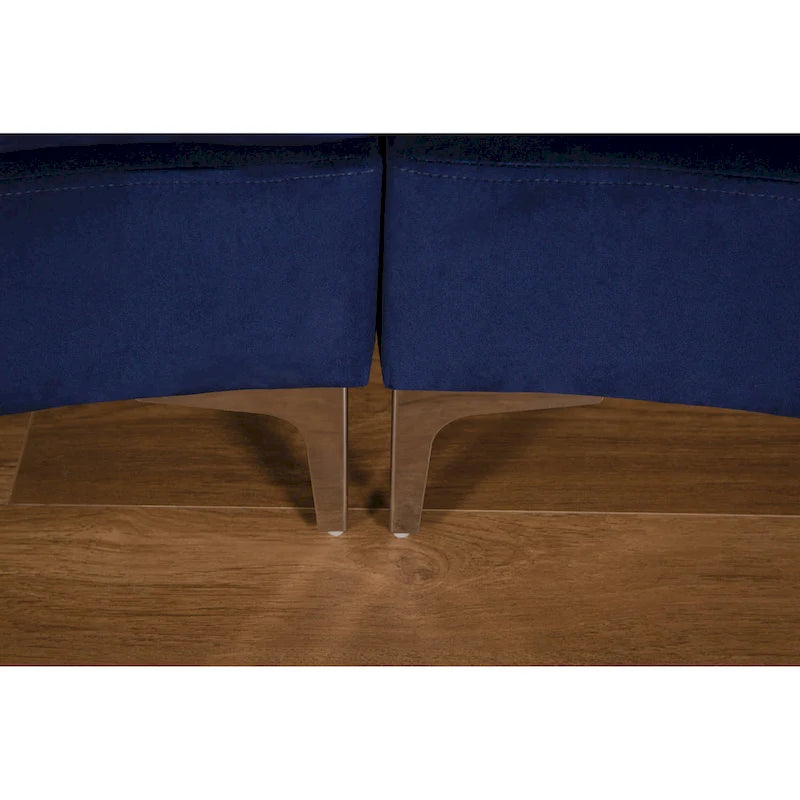 Velvet Symmetrical Modular U Shaped Curved Corner Sectional Sofas - 141  Wide