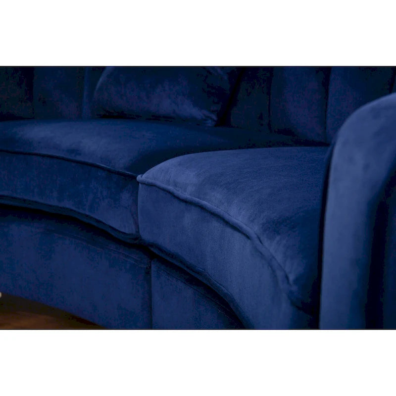Velvet Symmetrical Modular U Shaped Curved Corner Sectional Sofas - 141  Wide