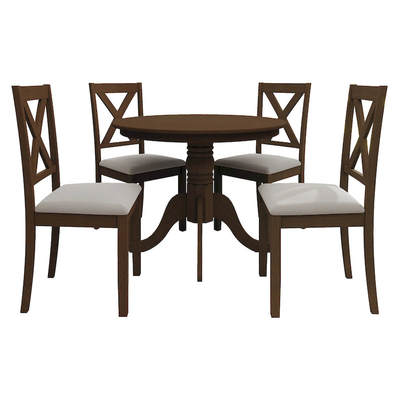 CraftPorch Rustic 5-piece Wooden Dining Set