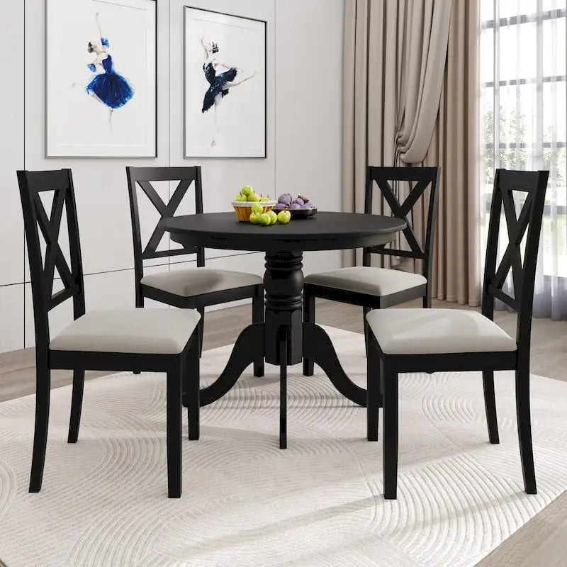 CraftPorch Rustic 5-piece Wooden Dining Set