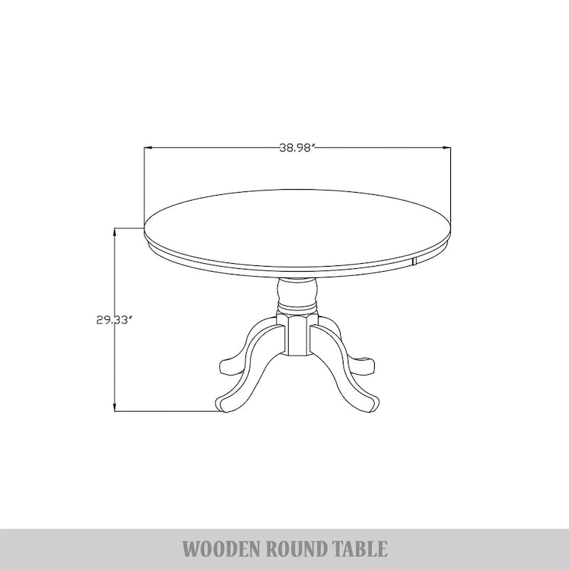 CraftPorch Rustic 5-piece Wooden Dining Set