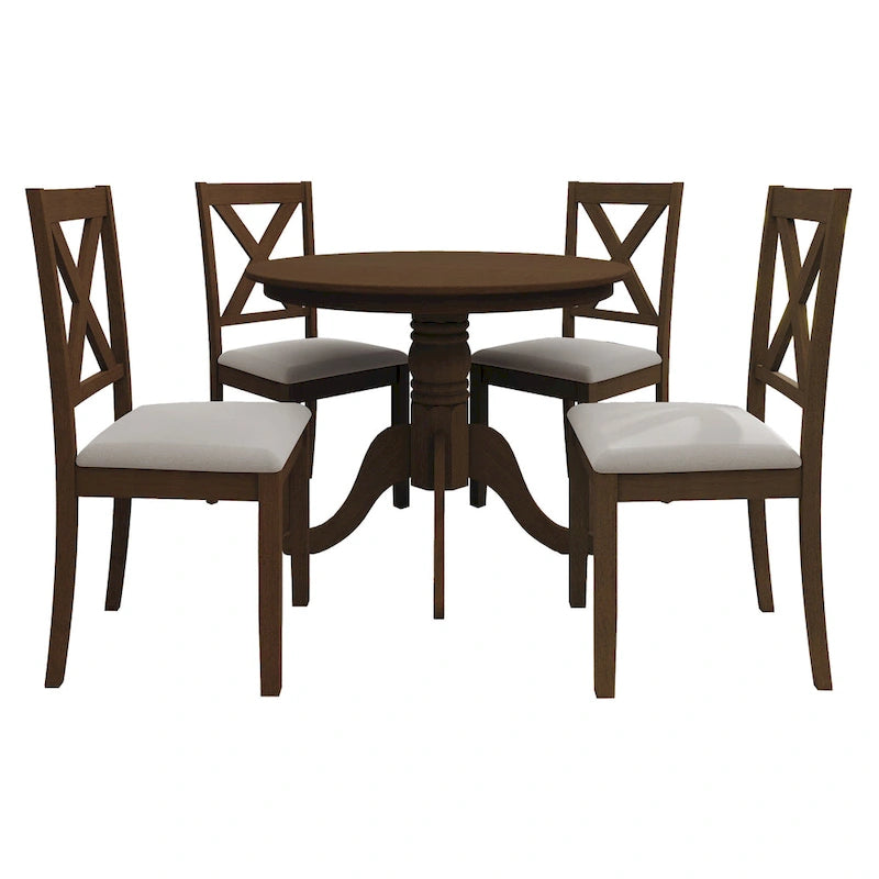 CraftPorch Rustic 5-piece Wooden Dining Set