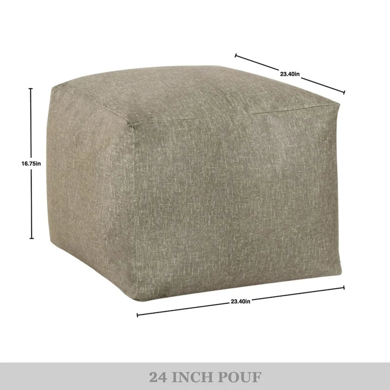CraftPorch Glam 24 Inch Velvet Upholstered Pouf