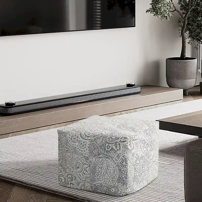 CraftPorch Glam 24 Inch Velvet Upholstered Pouf