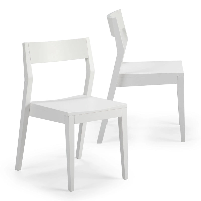 Plank and Beam Modern Solid Wood Dining Chair - Set of 2