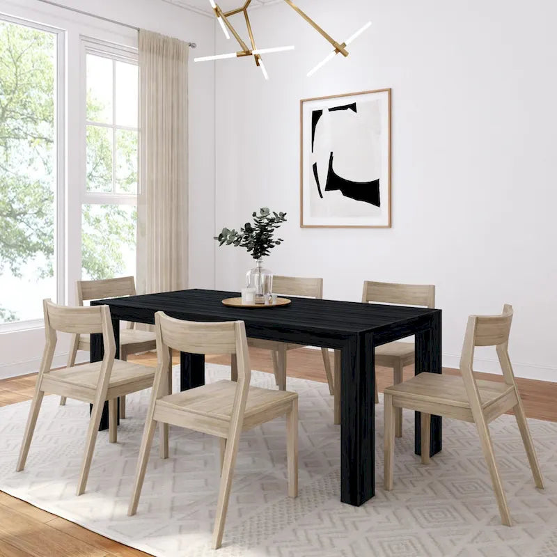 Plank and Beam Modern Solid Wood Dining Chair - Set of 2