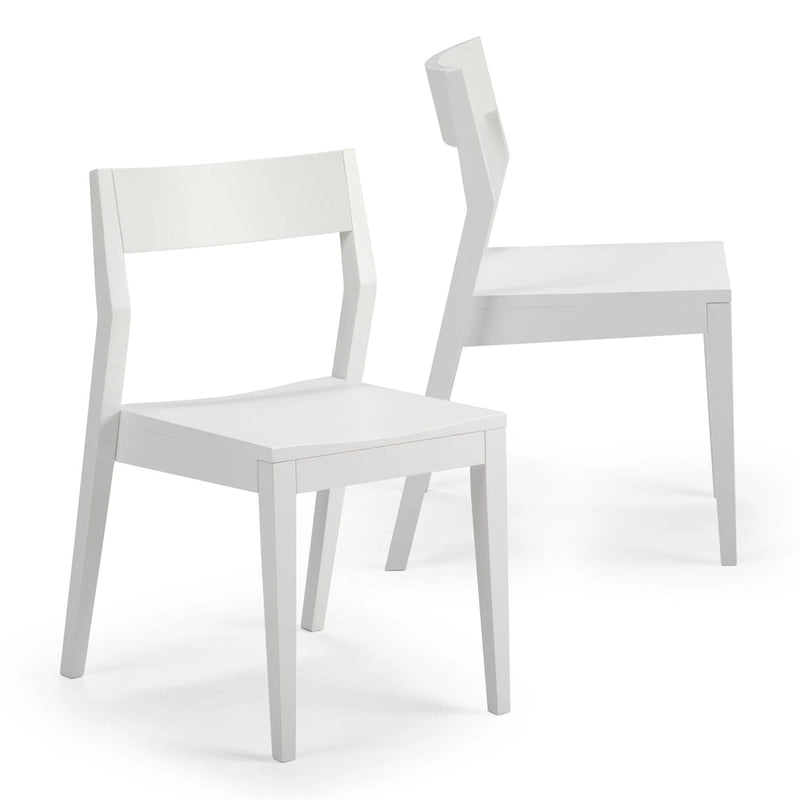 Plank and Beam Modern Solid Wood Dining Chair - Set of 2