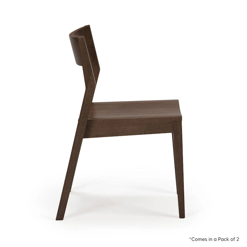 Plank and Beam Modern Solid Wood Dining Chair - Set of 2