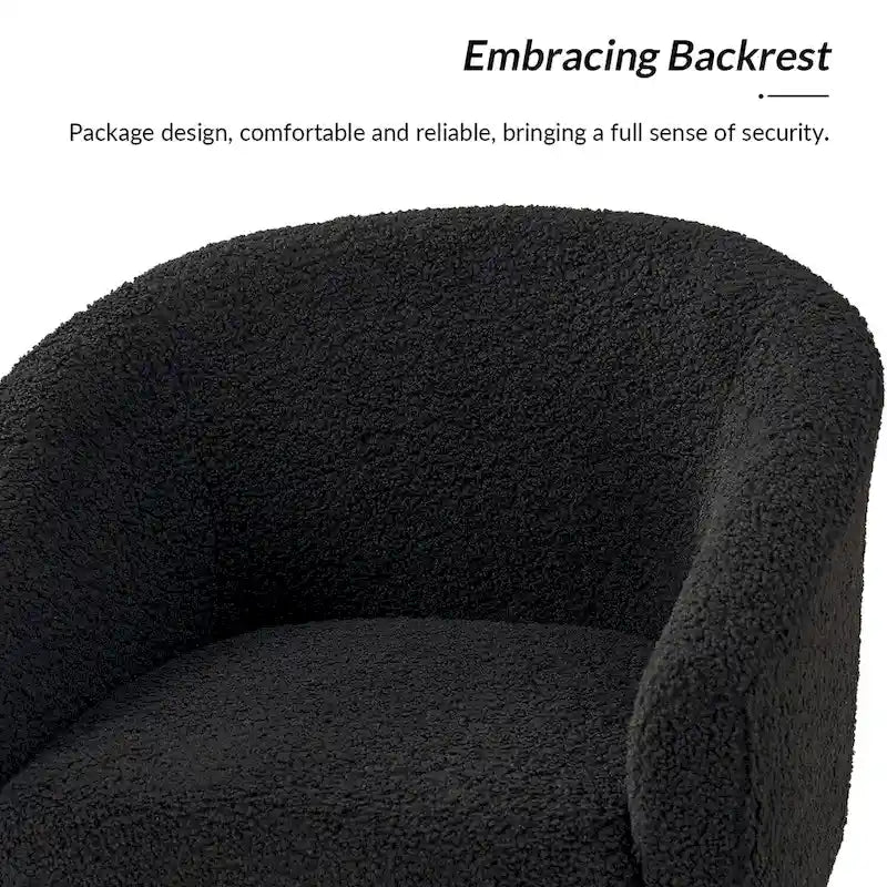 Sheila Modern 30 W Boucle Armchair with Solid Wood Legs Set of 2 by HULALA HOME