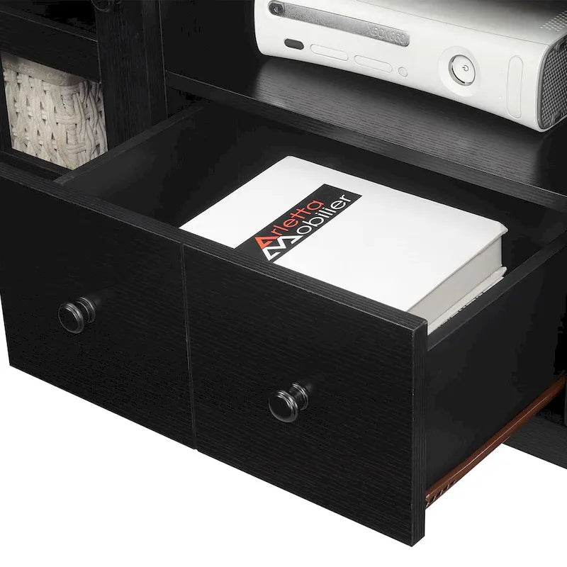 Newport Park Lane 1 Drawer TV Stand with Storage Cabinets and Shelves for TVs up to 65 Inches