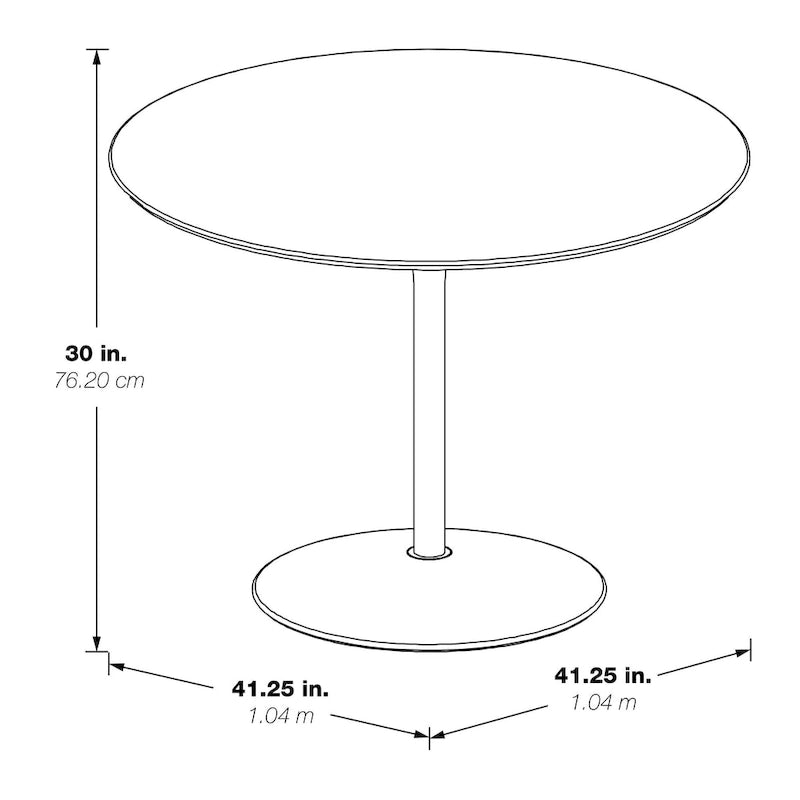 41.25  x 41.25  Flower Round Dining Table