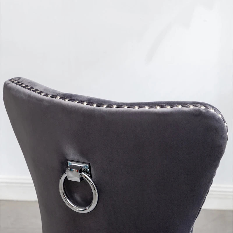 Roundhill Furniture Montura Tufted Velvet Chair (Set of 2)