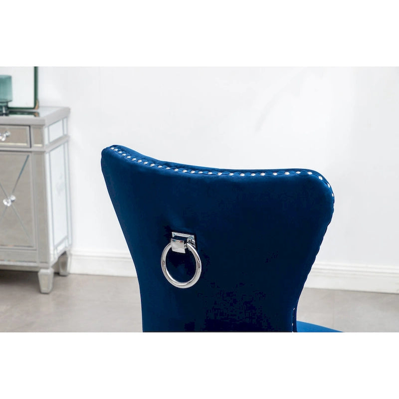 Roundhill Furniture Montura Tufted Velvet Chair (Set of 2)