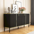 Timechee 4 Doors Kitchen Sideboard 2 Top Drawers Accent Storage Cabinet