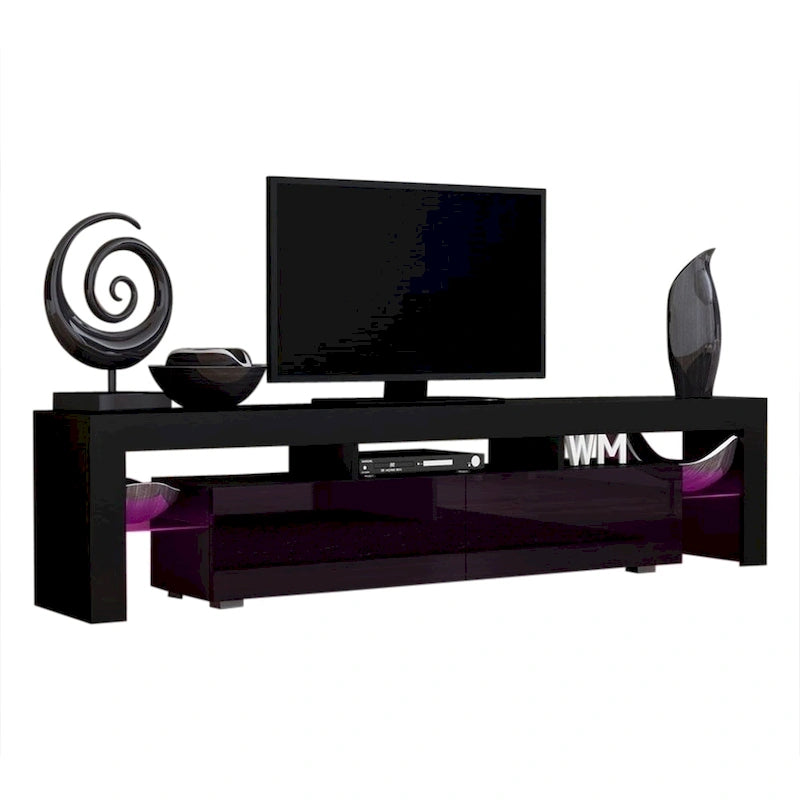 Milano 200 Modern 79-inch TV Stand with 16 Color LEDs