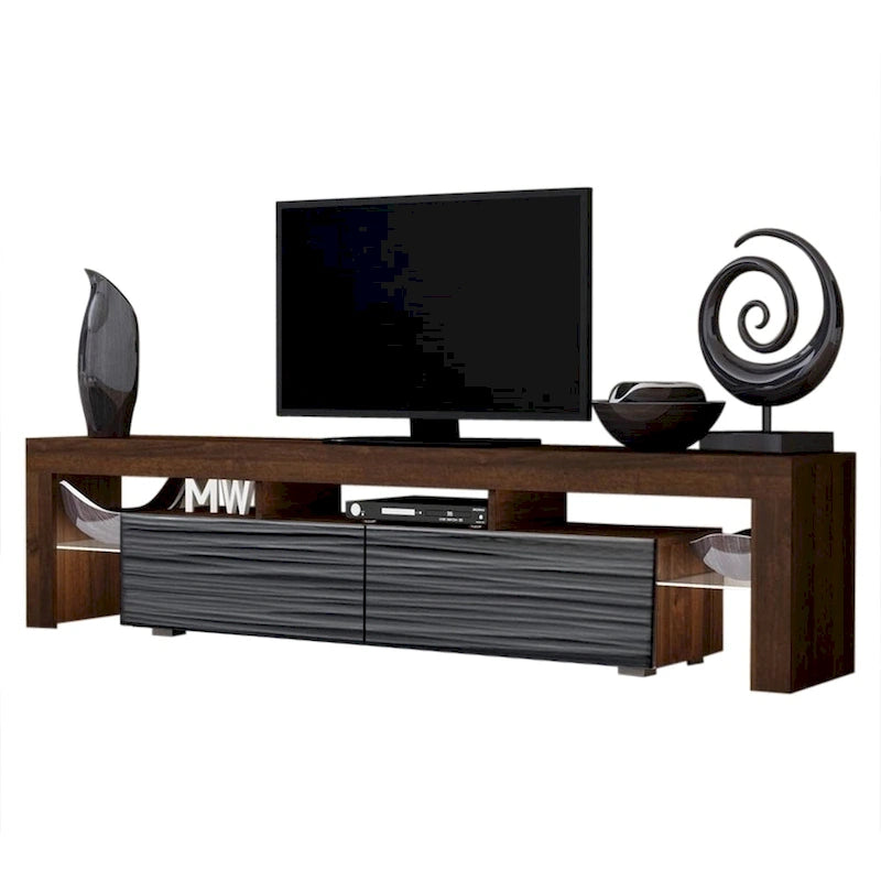 Milano 200 Modern 79-inch TV Stand with 16 Color LEDs