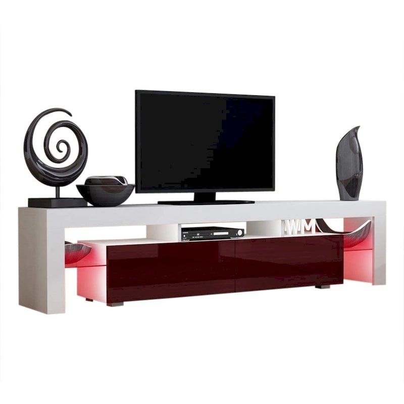 Milano 200 Modern 79-inch TV Stand with 16 Color LEDs
