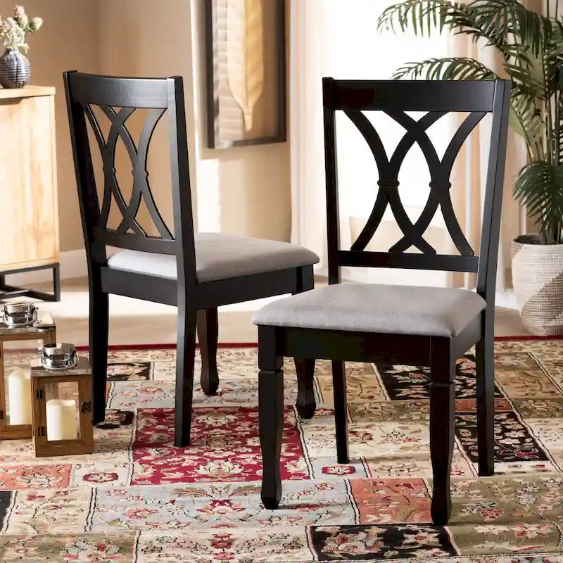 Reneau Modern and Contemporary Upholstered 2-Piece Dining Chair Set
