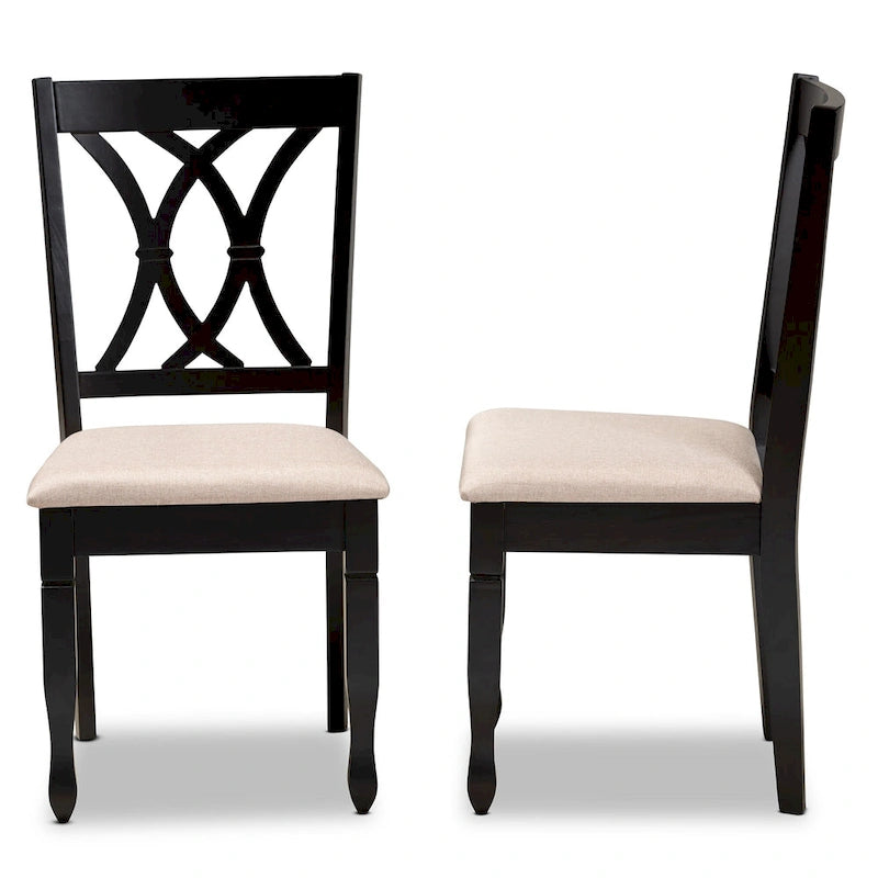 Reneau Modern and Contemporary Upholstered 2-Piece Dining Chair Set