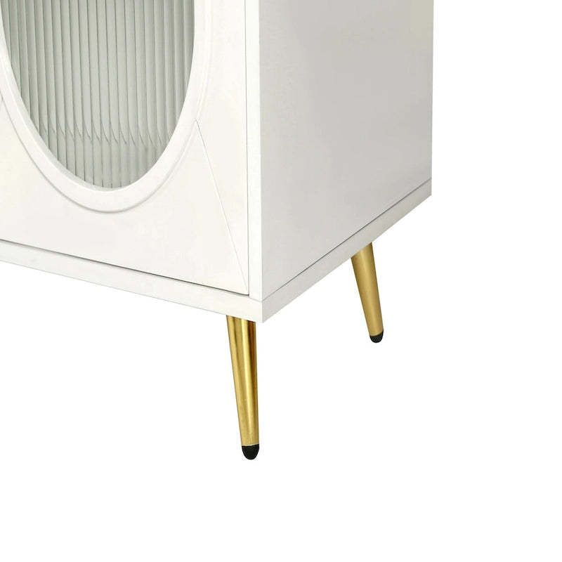 Wood Buffets Storage Cabinet with Adjustable Shelves