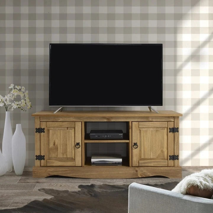 Wood TV Entertainment Stand Corona