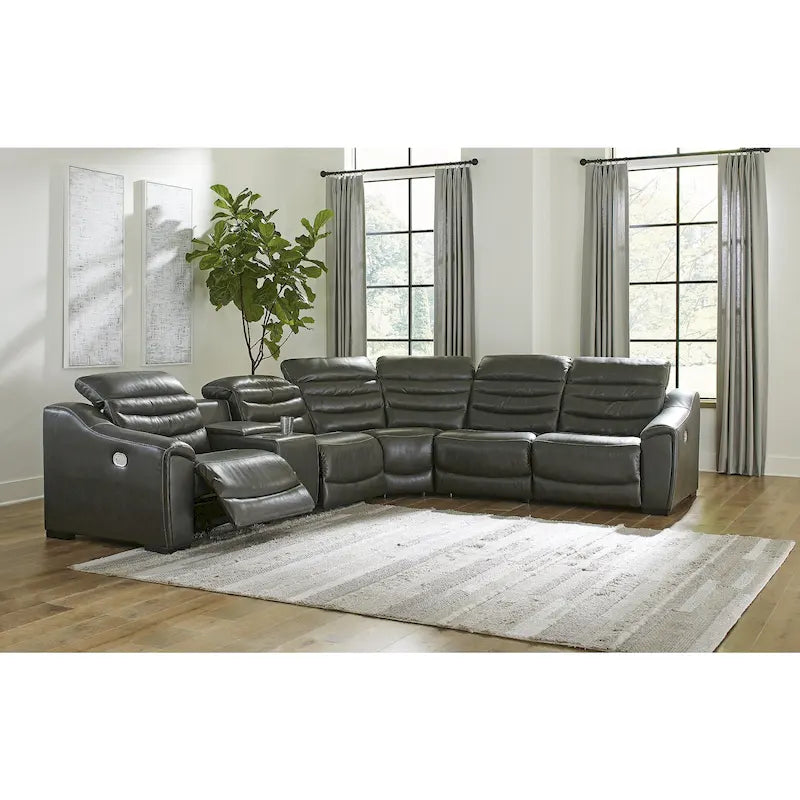 Signature Design by Ashley Center Line 6-Piece Power Reclining Sectional - 138.25 W x 120.5 D x 35 H