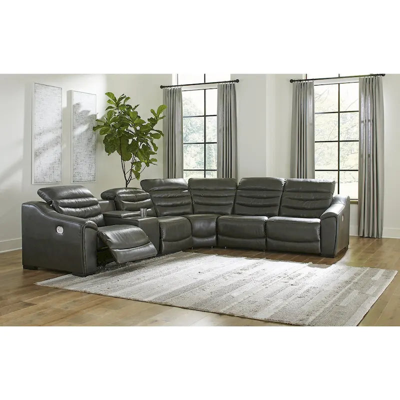 Signature Design by Ashley Center Line 6-Piece Power Reclining Sectional - 138.25 W x 120.5 D x 35 H