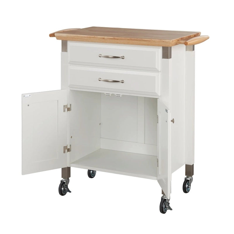 Homestyles Dolly Madison Kitchen Cart with Wood Top