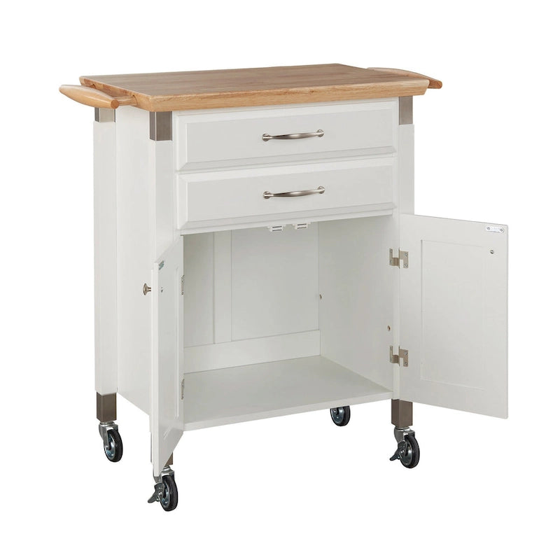 Homestyles Dolly Madison Kitchen Cart with Wood Top