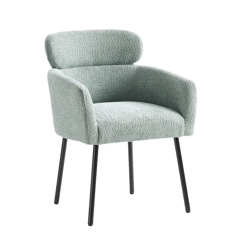 Amos Modern Boucle Dining Chair with Adjustment Feet by HULALA HOME